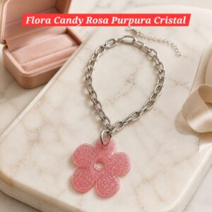 Flora Candy Rosa Purpura Cristal