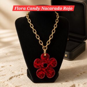 Flora Candy Nacarado Rojo