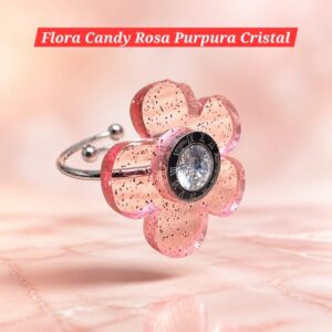 Flora Candy Rosa Purpura Cristal