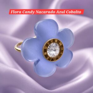 Flora Candy Nacarado Azul Cobalto