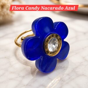 Flora Candy Nacarado Azul