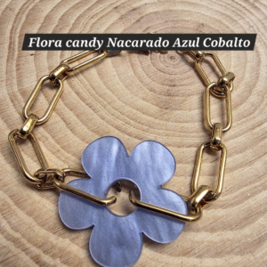 Flora Candy Nacarado Azul Cobalto
