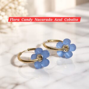 Flora Candy Nacarado Azul Cobalto