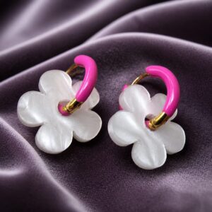 Pendientes Argolla Flora Rose