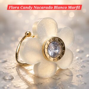 Flora Candy Nacarado Blanco Marfil