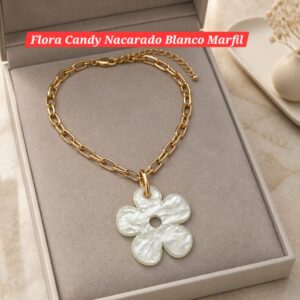 Flora Candy Nacarado Blanco Marfil